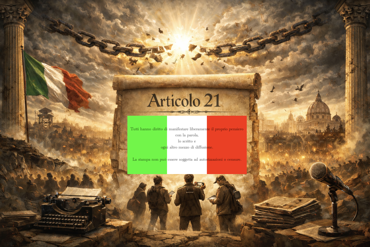 Articolo 21: non è una frase, è un confine
